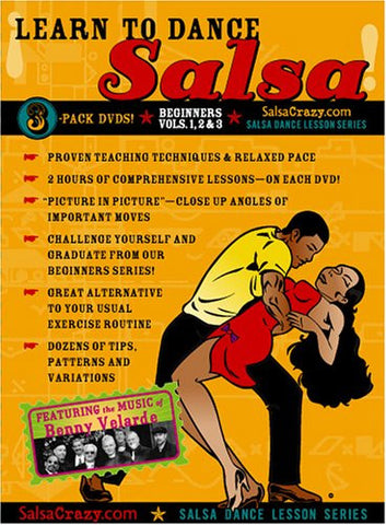 SalsaCrazy's Learn to Dance Salsa Collection: Beginner's Series, 3 DVD Set