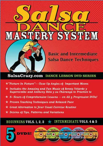 Streaming - Salsa Dance Mastery System (5 DVDs) - Beginning and Intermediate, Streaming Course [ONLINE ONLY]